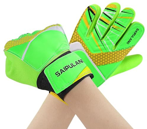 flintronic Torwarthandschuhe Kinder und Jugendliche, Fußball Torwarthandschuhe, Trainingshandschuhe, Fußballhandschuhe, Rutschfestem Material, Doppeltem Schutz