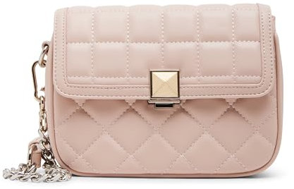 Steve Madden Carla Sac à bandoulière à rabat matelassé, rose clair, taille unique