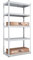 baudim - Metallregal: Flexibles Stahlregal für Lager und Keller. 180x60x40 cm, 5 Metall-Böden, 875 kg, Robustes Steckregal mit anpassbaren Böden. Lastenregal, verzinkt,