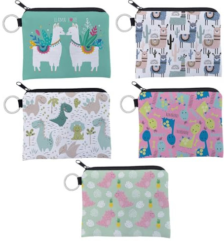 CWPFVQA 5-Teilige Geldbörse, Mini-Geldbörse, Kinder-Geldbörse, Münztasche, Mini-Tasche Mit Reißverschluss, Kleine Geldbörse, Münztasche Für Frauen