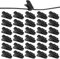 PEOVLVN 30 Pack Clips for Earphone Wire, Headphone Clip Headset Cable Clips Headphone Mount Cable Clothing Clip Shirt Clips for Earphone/Microphone Cord Fixing (Black)