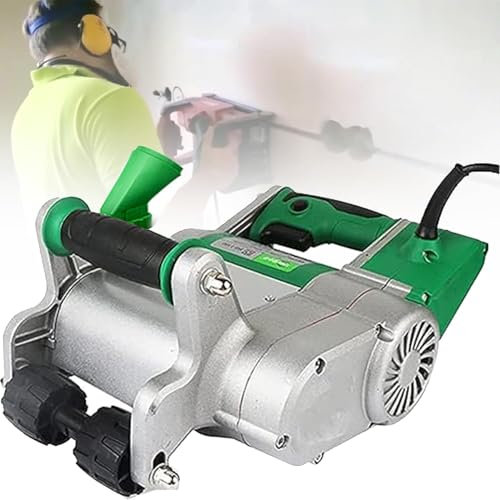 XCSCUK Elektrische Wandnutfräse, 1-maliges Formen, Wandnut-Schneidemaschine, Schlitzmaschine, Zement-Sand-Ziegelschneider, Tragebox