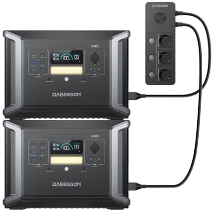 Dabbsson Powerstationen 2150Wh(Modell: DBS2100Prox2), 4600W Solar Generator Kit, Kapazität erweiterbar bis zu 12900Wh mit EV Semi-solid State LiFePO4 Batterie