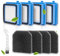 QX7 Filter Zubehör Set für AEG QX6 QX7 QX8,4 Stück Filter Zubehör,Ersatzfilter für AEG Electrolux,Aeg Staubsauger Filter,mit 4 Vormotorfilter 4 Hygienefilter,Waschbar 1 Reinigungsbürst