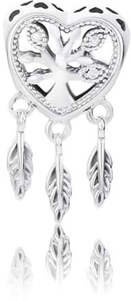 Nbsameng - Original Lebensbaum Anhänger, 925 Silber Anhänger, Traumfänger Anhänger Silber für Pandora und Europäische Armbänder, 925 Silber mit 5A Cubic Zirkonia, Schmuckbox, normal, Sterling-Silber