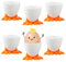 Lot de 6 coquetiers amusants pour enfants - Pour le petit déjeuner, les œufs crus et les brunch