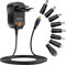 Zolt 12W Adaptador de Corriente Universal CA a CC de 3V 4,5V 5V 6V 7,5V 9V 12V 1A Fuente de Alimentación, Adaptador de Voltaje Múltiple con 8 Enchufes
