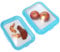 EOAMGO 2 Pack Stretch Fresh Storage Trays with Lids, Stackable Fridge Storage Containers, Reusable Organisers for Cheese, Sandwiches, Salmon & More