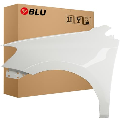 BLU Premium Kotflügel Passend für VW Volkswagen Polo 6R1 LB9A Links Weiss | 2009-2017 | Vorderseite Vorne | Verzinkt & Lackiert | Einbaufertig