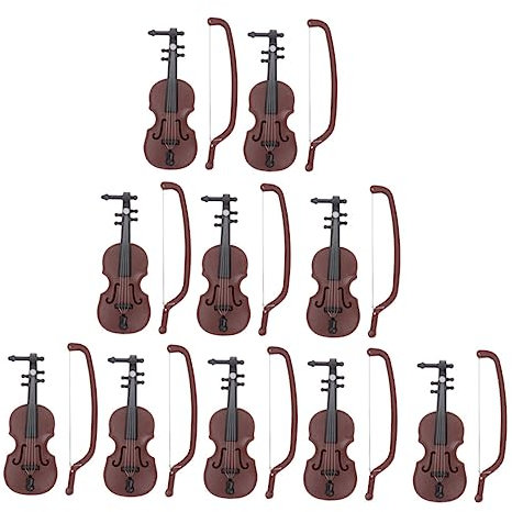 IMIKEYA Kleiner Violin Modell 10 Stück Miniatur Violine Aus Sicherem Material Zarte Desktop Dekoration Für Heim Und Kunsthandwerk