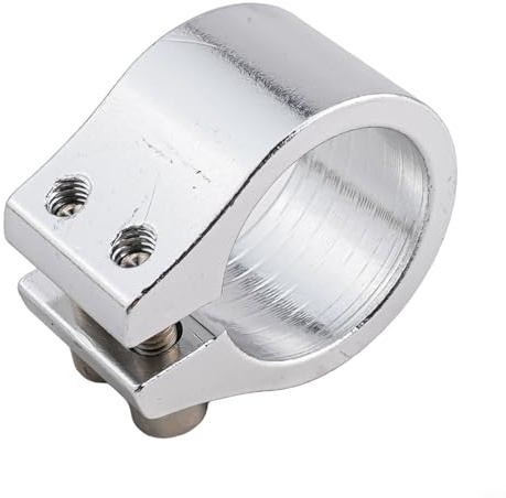 34.9mm Ultralight Aluminum Alloy Bicycle Seatpost Clamp 6061 Material Double Screw Locking Compatible for Road Bikes Fits 30.4/30.8/30.9/31.6/31.8mm(silver)