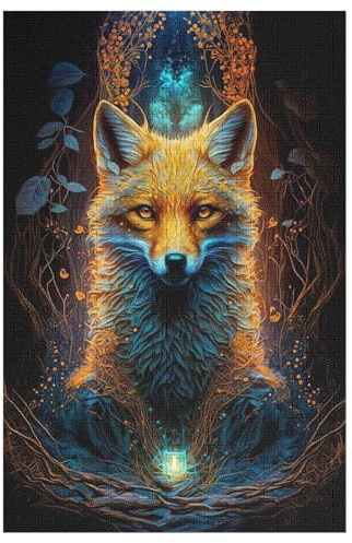 Puzzles Fuchs, 1000 Teile, Puzzle Aus Holz Für Erwachsene Und Kinder Ab 12 Jahren, Lernspielzeug （78×53cm）