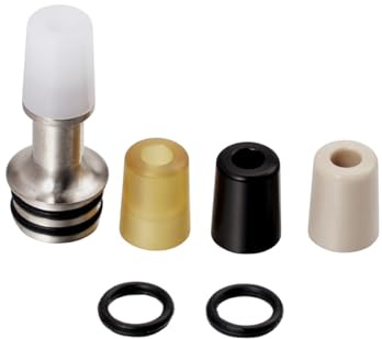 510 Drip Tip Set – 1 Edelstahl Basis + 4 austauschbaren Mundstücken (POM/PEI/PEEK) – kompatibel mit RTA-, RDA- und RDTA- Verdampfern – Shen Ray – Silber