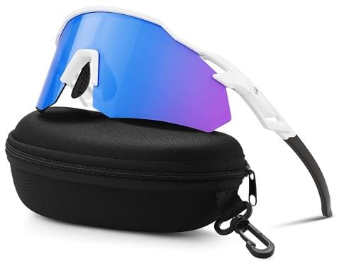 suoso Sportbrille Polarisiert Radsportbrillen Fahrradbrille Schnelle brille für Herren Damen Sport Sonnenbrille UV400 Klar Laufbrille für MTB Rennrad Fahrrad Ski Rave 02481