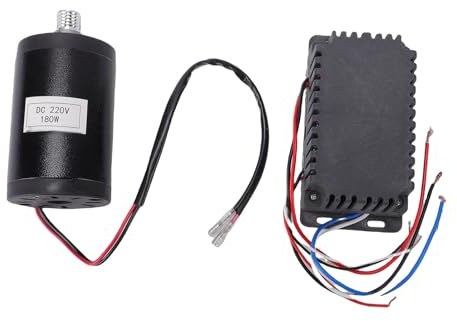 SIXRUN Motore per Tornio da Vasaio con Controller, 180W Ampio Ingresso di Tensione per Uso Domestico, Studio, Esterni, Insegnamento, con Regolazione della velocità Senza Gradini e
