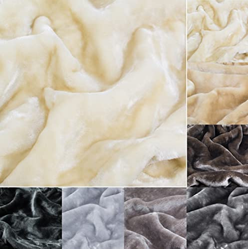 Kratzbaumland Premium-Edelplüsch für Kratzbäume (680g/m) 150 cm Rollenbreite (versch. Farben/Längen): Stofffarbe - Creme, Länge - 0,5 Meter