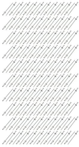 Sourcingmap 200 pcs 2,4 mm x 6 mm en aluminium/acier Open type de rivets aveugles