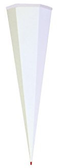 Roth Schultüte Rohling weiß 85 cm eckig mit Roth Spitze