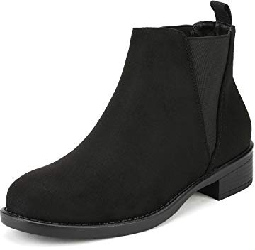 DREAM PAIRS Women's Ankle Boots Slip On Ladies Winter Chelsea Boots ISABELLA-2,Size 8,Black,ISABELLA-2