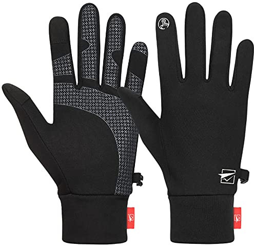 TOLEMI Winter Thermal Liner Gloves - Warm Anti-slip Touchscreen Gloves for Men & Women - Sport Walking Riding Driving Cycling