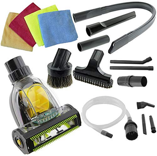 SPARES2GO Valet Kit Car Detailing Complete Micro Tools Cloths for Numatic Henry Hetty Vacuum Cleaner (32mm)