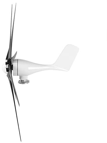 Professionelles Windgenerator-Set, 16 W, 6 Klingen, Windmühle mit niedriger Startwindgeschwindigkeit 2. M/S für Heimwerken im Freien (48 V-Black)