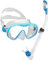 CRESSI Unisex-Adult Supernova Dry Combo Clear/Blue Tauchmaske Rahmenlose F-Dual und Trockenschnorchel Set zum Schnorcheln und Gerätetauchen, Klar/Blau, Einheitsgröße