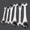 Lot de clés à double extrémité ouverte 11 mm en acier au chrome vanadium à cliquet à tête fixe pour clé de voiture et outils à main