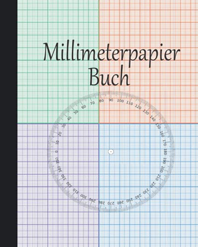 Millimeterpapier Buch: Notizblock in Millimeter, Millimeter Papier, 120 Seiten, Hellgraue Linien, Doppelseitig, nicht perforiert, Softcover, perfekt ... Mathe, Wissenschaft, Skizzen, Bullet Journal