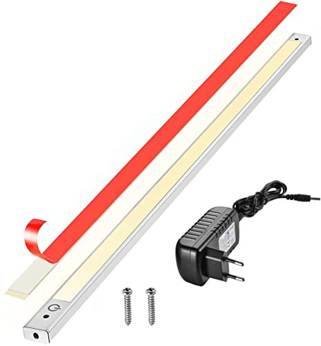 phonar 2er Pack - 60cm LED Unterbauleuchte 4000K, flach, überall montieren, aufkleben, Inklusive Alle Zubehör, LED Nachtlicht, kühles Weiß, Neutralweiß