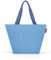 reisenthel shopper Geräumige Shopping Bag und edle Handtasche in einem Aus wasserabweisendem Material, Couleur:twist azure