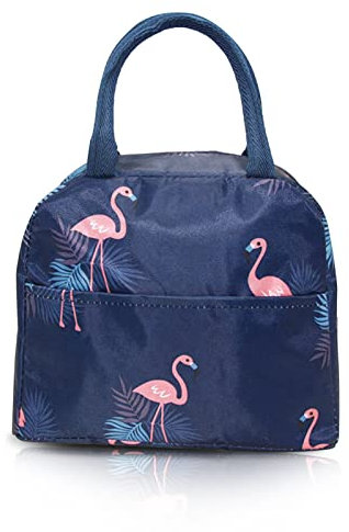 Sac Isotherme Repas Bureau Sac Repas Isotherme Sac Repas Fourre-Tout Thermique Lunch Bag Protection De FraîCheur Feuille D'Aluminium IsoléE Sac à Main Pliable Pour Femme, Homme, Et Bureau-flamingo