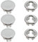 LRMYS Wash Basin Overflow Ring Set, Chrome Plating Round Overflow Hole Cover for Bathroom Kitchen Sink Toilet Washing Basin, 6 Pack 3 Rings & 3 Covers