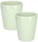 Kotarbau® - Set da 2 vasi da fiori in ceramica, per orchidee, altezza 150 mm, diametro 120 mm, colore menta