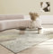 the carpet Mila moderner Teppich Wohnzimmer, elegant glänzender Kurzflor Wohnzimmerteppich in Creme mit Gold Silber Feder Muster, Teppich 200 x 290 cm