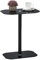 Relaxdays Beistelltisch, Glas & Stahl, HxBxT: 54,5 x 44,5 x 29,5cm, Sofatisch für Wohnzimmer, abgerundete Ecken, schwarz