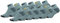 Caterpillar 12 Paar Sneaker Arbeit Socken Knöchelhöhe - Fersenzehenverstärkung - Fußgewölbestütze - Baumwolle (Grau Melange, 43-46)