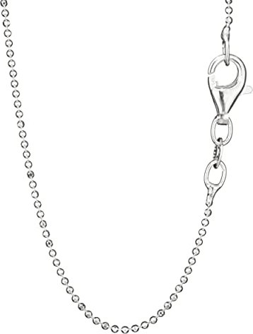 NKlaus 50cm Kugelkette 925 Silber elegante Halskette filigrante Breite 1,0mm Collier 1,76g federleicht 6966