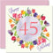 Schöne Geburtstagskarte zum 45. Geburtstag für Frauen - Aquarell-Tulpen Blumenstrauß - Karte für sie Mama Tante Schwester Freundin Geburtstagsgeschenk 145mm schöne florale Grußkarten Geschenk