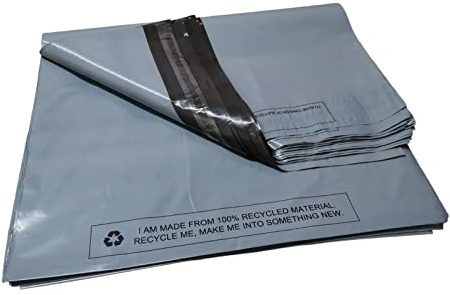 MSDS-SOLUTIONZ 25 Mailing Bags 17x22 – Large Parcel Bags, Durable Grey Postage Bags for Clothes vinted, Strong mailing Bags Large self Seal Packaging