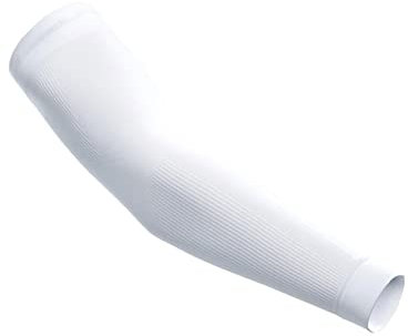Generico Coppia di Manicotti per Braccia Protezione Solare UV manicotto Braccio Sport Fascia Pallavolo Ciclismo Basket (BIANCO)