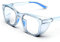 TOREGE Transparente Schutzbrille mit seitlichen Protektoren, beschlagfrei und kratzfest mit rutschfesten Griffen und umfassendem UV-Schutz - Ideale Schutzbrille für Frauen und Männer
