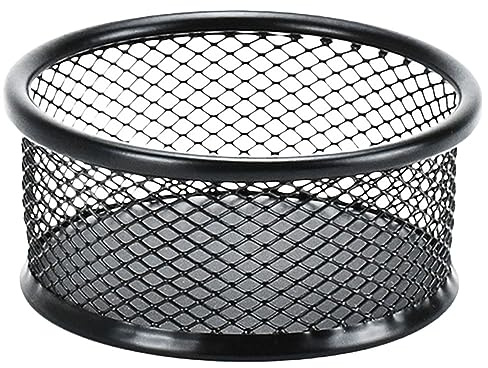 Holibanna Paper Clip Holders Mesh , Mesh Binder Clip Storage Holder Table Paper Clip Organizer Dispenser Metal Paperclip Storage Mini Binder Holder Stationery Container