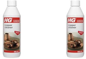 HG Copper Cleaner, Natural Shine Shampoo Polish & Protector for Copper, Brass & Bronze Metal Surfaces, Gentle Anti Tarnish Care & Protection – 500ml Bottle (295050106) (Pack of 2)