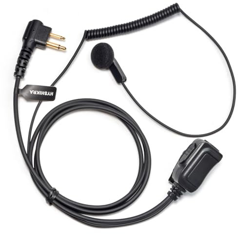 HYSHIKRA Auricular intraural con cable con micrófono compatible con Motorola CP040 DP1400 GP68 GP88 GP300 XT420 XT460 Walkie Talkie (1)
