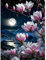 ParNarZar 5D Diamant Painting bilder 30x40cm Magnolie Mond, Klein Eckige Steine DIY vollbild set für Eingangshalle, Treppe, Küche, Speisesaal, Wohnstub, Schlafzimmer