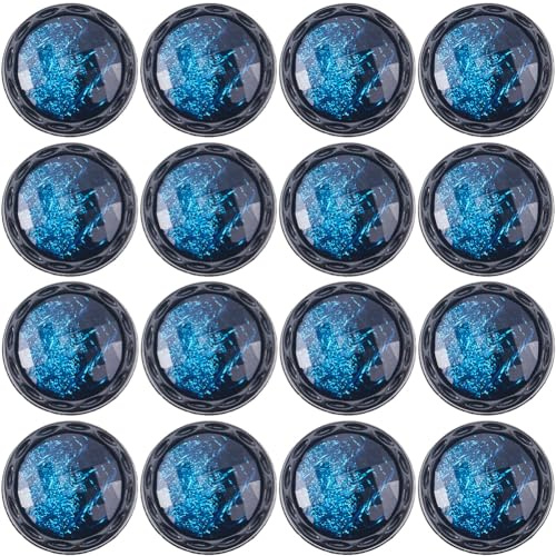 GORGECRAFT 20Stk 25 mm Kunstharz-Ösenknöpfe Mit 1 Löchern Abgeschrägt Geschliffenes Glas Glänzend Blau Näh-Ösenknöpfe Für Heimwerker Nähen Uniform Bluse Jacke Kleidung Hut Schmuckherstellung