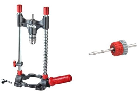 kwb Bohrständer mit Bohrfutter - Mobiles Bohrmobil für präzises Bohren & Tivoly 11109720001 3pcs-Set Bohrstopper für Bohrer Ø3 bis 12mm, werkzeuglos verstellbar