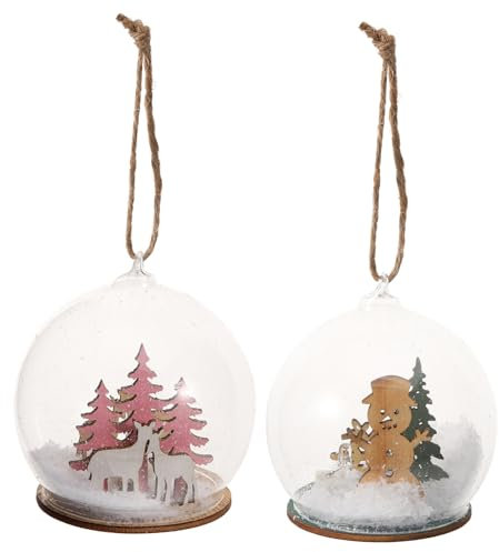 Ciieeo 2st Hängelampe Hausdekorationen Für Zu Hause Hängende Weihnachtsverzierung Beleuchteter Christbaumschmuck Weihnachtskugeln Dekorationen Hausschmuck Hölzern Glas Ältere Nachtlicht