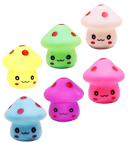 DOITOOL 6stücke Teiliges -mushroom Nachtlichter Bunte Nachtlampen Für Kinderzimmer Und Wohnaccessoires Warmes Licht Für Entspannte